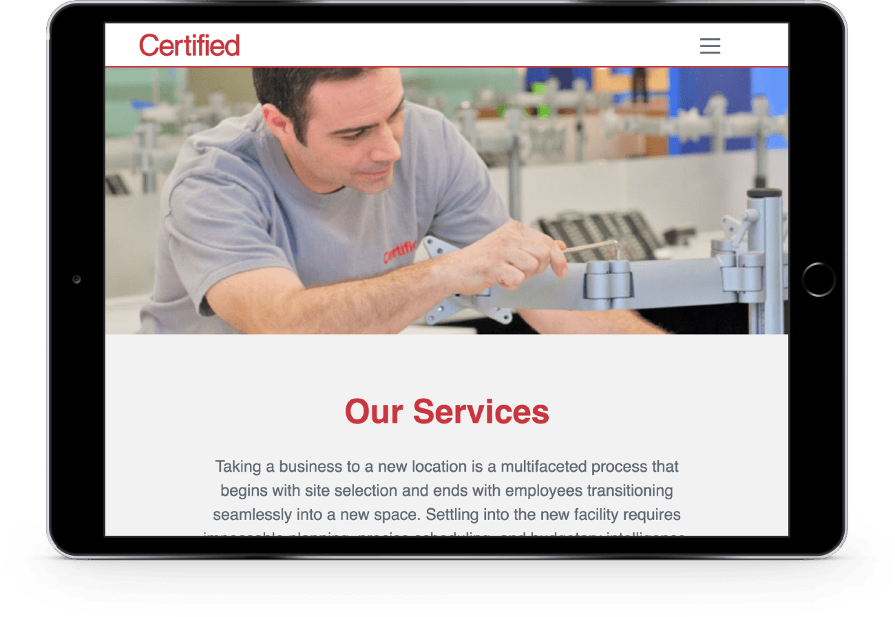 Certified | Website | Services